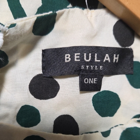 Beulah Green and Black Polka Dot Dress - Picture 2 of 7
